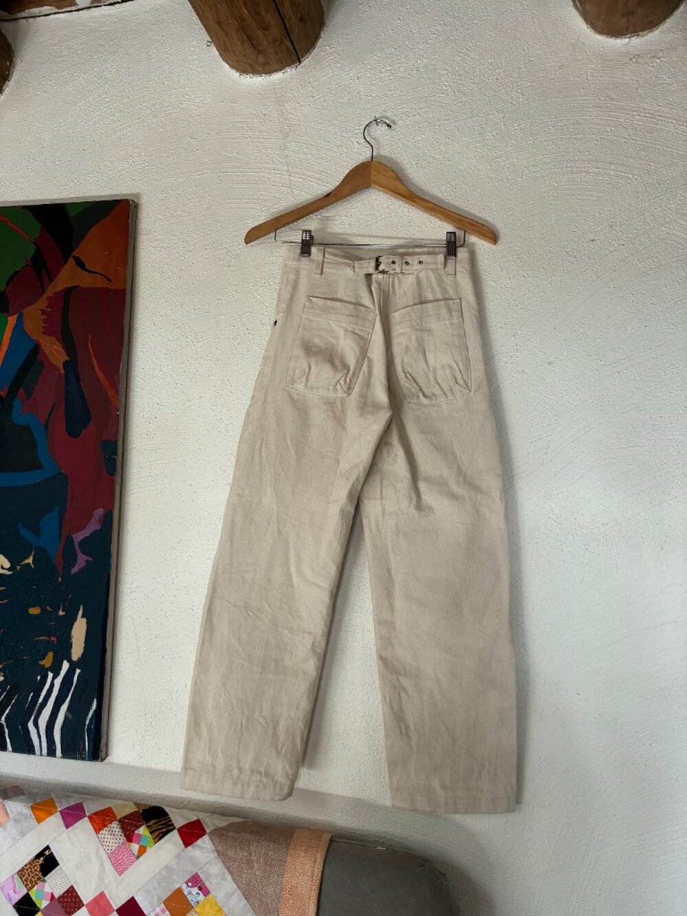 Rachel Comey Handy Pant in raw canvas and denim - Picture 2 of 4